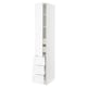 SEKTION / MAXIMERA Armoire haute porte/3 faces/5 tir, blanc Enköping/blanc effet bois, 15x24x90 "