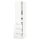 SEKTION / MAXIMERA Armoire haute porte/3 faces/5 tir, blanc/Voxtorp blanc mat, 18x24x80 "