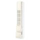SEKTION / MAXIMERA Armoire haute pte vitr/2 tir/1 pte, blanc/Bodbyn blanc cassé, 15x15x90 "