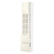 SEKTION / MAXIMERA Armoire haute pte vitr/2 tir/1 pte, blanc/Bodbyn blanc cassé, 18x15x90 "