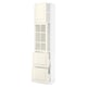 SEKTION / MAXIMERA Armoire haute pte vitr/2 tir/1 pte, blanc/Bodbyn blanc cassé, 18x15x80 "