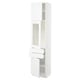SEKTION / MAXIMERA Armoire haute pte vitr/2 tir/2 ptes, blanc/Axstad blanc mat, 18x15x80 "
