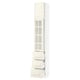 SEKTION / MAXIMERA Armoire haute pte vitr/3 tir/1 pte, blanc/Bodbyn blanc cassé, 15x15x90 "