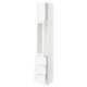 SEKTION / MAXIMERA Armoire haute pte vitr/3 tir/1 pte, blanc Enköping/blanc effet bois, 15x15x90 "