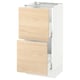 SEKTION / MAXIMERA Armoire inf 2 tir, blanc/Askersund effet frêne clair, 15x15x30 "