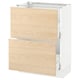 SEKTION / MAXIMERA Armoire inf 2 tir, blanc/Askersund effet frêne clair, 24x15x30 "