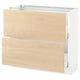 SEKTION / MAXIMERA Armoire inf 2 tir, blanc/Askersund effet frêne clair, 36x15x30 "