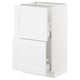 SEKTION / MAXIMERA Armoire inf 2 tir, blanc/Axstad blanc mat, 18x15x30 "