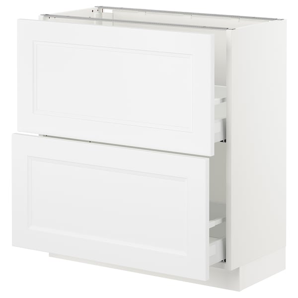 SEKTION / MAXIMERA Armoire inf 2 tir, blanc/Axstad blanc mat, 30x15x30 "