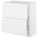 SEKTION / MAXIMERA Armoire inf 2 tir, blanc/Axstad blanc mat, 30x15x30 "