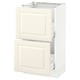 SEKTION / MAXIMERA Armoire inf 2 tir, blanc/Bodbyn blanc cassé, 18x15x30 "