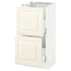 SEKTION / MAXIMERA Armoire inf 2 tir, blanc/Bodbyn blanc cassé, 15x15x30 "