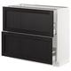 SEKTION / MAXIMERA Armoire inf 2 tir, blanc/Lerhyttan teinté noir, 36x15x30 "