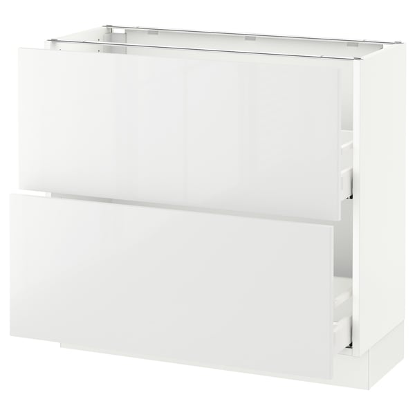 SEKTION / MAXIMERA Armoire inf 2 tir, blanc/Ringhult blanc, 36x15x30 "