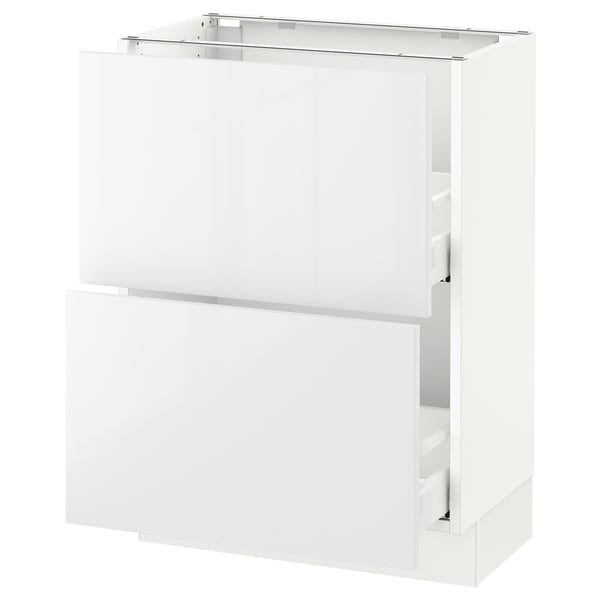 SEKTION / MAXIMERA Armoire inf 2 tir, blanc/Ringhult blanc, 24x15x30 "