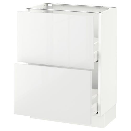 SEKTION / MAXIMERA Armoire inf 2 tir, blanc/Ringhult blanc, 24x15x30 "