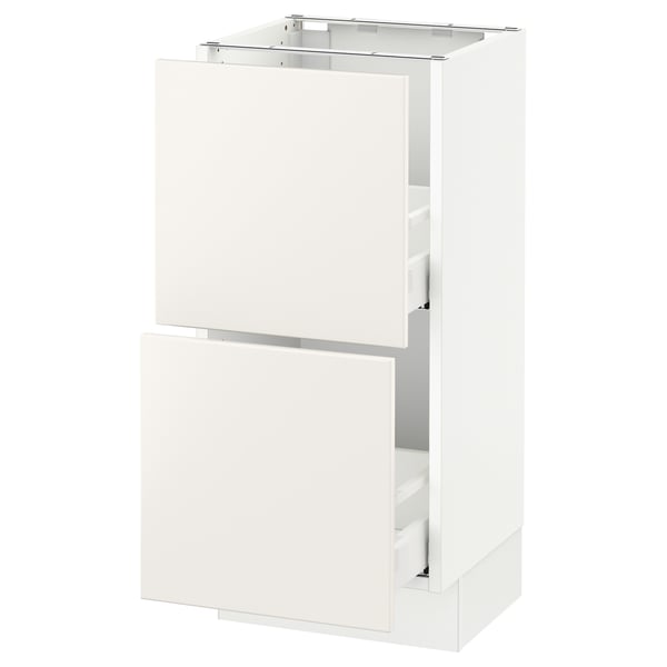 SEKTION / MAXIMERA Armoire inf 2 tir, blanc/Veddinge blanc, 15x15x30 "