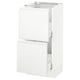 SEKTION / MAXIMERA Armoire inf 2 tir, blanc/Voxtorp blanc mat, 15x15x30 "