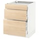 SEKTION / MAXIMERA Armoire inf 3 tir, blanc/Askersund effet frêne clair, 24x24x30 "