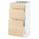 SEKTION / MAXIMERA Armoire inf 3 tir, blanc/Askersund effet frêne clair, 15x15x30 "