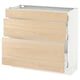 SEKTION / MAXIMERA Armoire inf 3 tir, blanc/Askersund effet frêne clair, 36x15x30 "