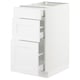 SEKTION / MAXIMERA Armoire inf 3 tir, blanc/Axstad blanc mat, 15x24x30 "