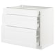 SEKTION / MAXIMERA Armoire inf 3 tir, blanc/Axstad blanc mat, 36x24x30 "