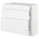 SEKTION / MAXIMERA Armoire inf 3 tir, blanc/Axstad blanc mat, 36x15x30 "