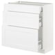 SEKTION / MAXIMERA Armoire inf 3 tir, blanc/Axstad blanc mat, 30x15x30 "