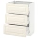 SEKTION / MAXIMERA Armoire inf 3 tir, blanc/Bodbyn blanc cassé, 24x15x30 "