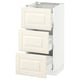 SEKTION / MAXIMERA Armoire inf 3 tir, blanc/Bodbyn blanc cassé, 15x15x30 "