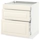 SEKTION / MAXIMERA Armoire inf 3 tir, blanc/Bodbyn blanc cassé, 30x24x30 "