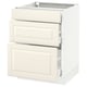 SEKTION / MAXIMERA Armoire inf 3 tir, blanc/Bodbyn blanc cassé, 24x24x30 "