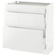 SEKTION / MAXIMERA Armoire inf 3 tir, blanc/Ringhult blanc, 30x15x30 "