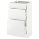 SEKTION / MAXIMERA Armoire inf 3 tir, blanc/Ringhult blanc, 18x15x30 "