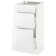 SEKTION / MAXIMERA Armoire inf 3 tir, blanc/Ringhult blanc, 15x15x30 "