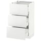 SEKTION / MAXIMERA Armoire inf 3 tir, blanc/Ringhult blanc, 18x15x30 "