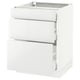 SEKTION / MAXIMERA Armoire inf 3 tir, blanc/Ringhult blanc, 24x24x30 "
