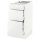 SEKTION / MAXIMERA Armoire inf 3 tir, blanc/Ringhult blanc, 15x24x30 "