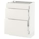 SEKTION / MAXIMERA Armoire inf 3 tir, blanc/Veddinge blanc, 24x15x30 "