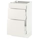 SEKTION / MAXIMERA Armoire inf 3 tir, blanc/Veddinge blanc, 18x15x30 "