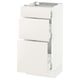 SEKTION / MAXIMERA Armoire inf 3 tir, blanc/Veddinge blanc, 15x15x30 "