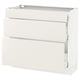 SEKTION / MAXIMERA Armoire inf 3 tir, blanc/Veddinge blanc, 36x15x30 "