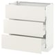 SEKTION / MAXIMERA Armoire inf 3 tir, blanc/Veddinge blanc, 30x15x30 "