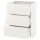 SEKTION / MAXIMERA Armoire inf 3 tir, blanc/Veddinge blanc, 24x15x30 "