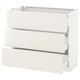 SEKTION / MAXIMERA Armoire inf 3 tir, blanc/Veddinge blanc, 36x15x30 "
