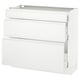 SEKTION / MAXIMERA Armoire inf 3 tir, blanc/Voxtorp blanc mat, 36x15x30 "