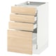 SEKTION / MAXIMERA Armoire inf 4 tir, blanc/Askersund effet frêne clair, 18x24x30 "