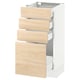 SEKTION / MAXIMERA Armoire inf 4 tir, blanc/Askersund effet frêne clair, 15x15x30 "