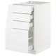 SEKTION / MAXIMERA Armoire inf 4 tir, blanc/Axstad blanc mat, 18x24x30 "
